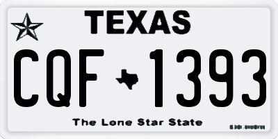 TX license plate CQF1393