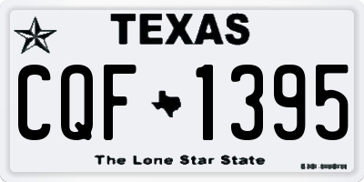 TX license plate CQF1395