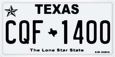 TX license plate CQF1400