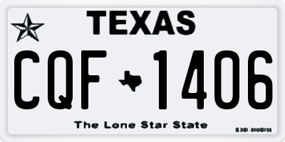 TX license plate CQF1406
