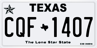 TX license plate CQF1407