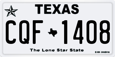 TX license plate CQF1408