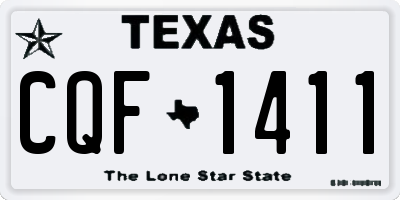 TX license plate CQF1411