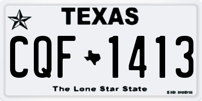 TX license plate CQF1413