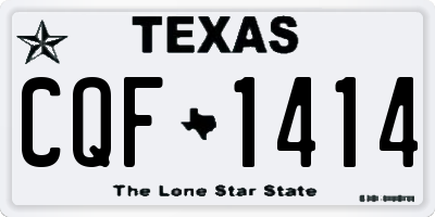 TX license plate CQF1414