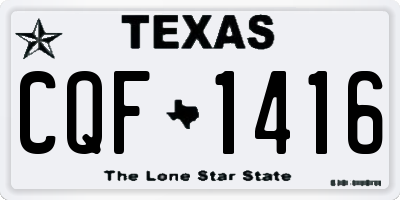 TX license plate CQF1416