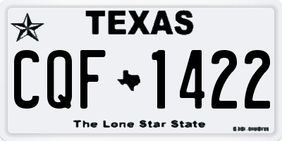 TX license plate CQF1422