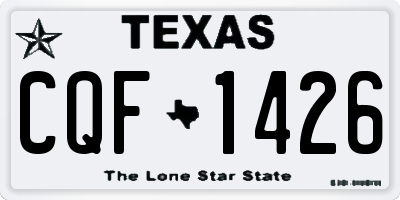 TX license plate CQF1426