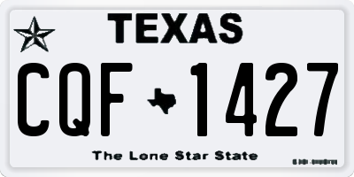 TX license plate CQF1427