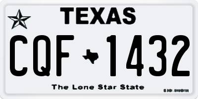 TX license plate CQF1432