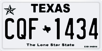 TX license plate CQF1434