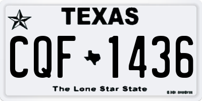 TX license plate CQF1436