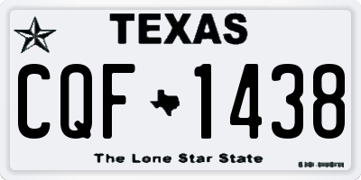 TX license plate CQF1438
