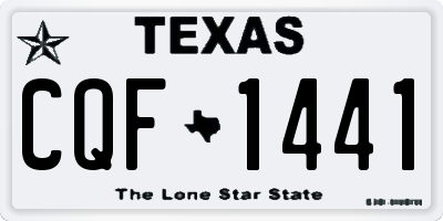 TX license plate CQF1441