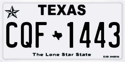TX license plate CQF1443