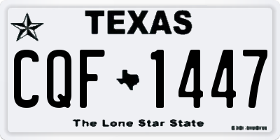 TX license plate CQF1447