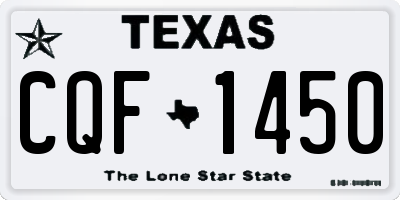 TX license plate CQF1450
