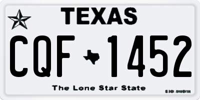 TX license plate CQF1452