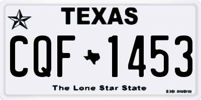 TX license plate CQF1453