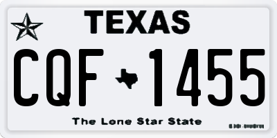 TX license plate CQF1455