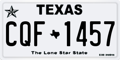 TX license plate CQF1457