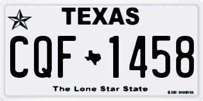 TX license plate CQF1458