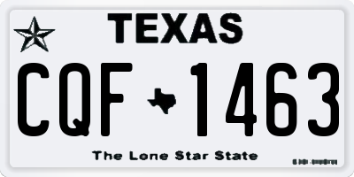 TX license plate CQF1463