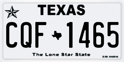 TX license plate CQF1465