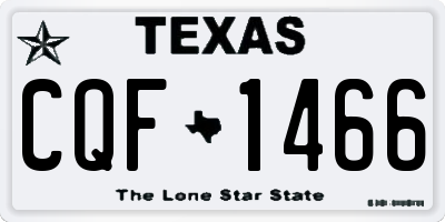 TX license plate CQF1466