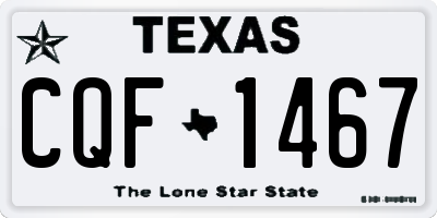 TX license plate CQF1467
