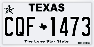 TX license plate CQF1473
