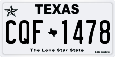 TX license plate CQF1478