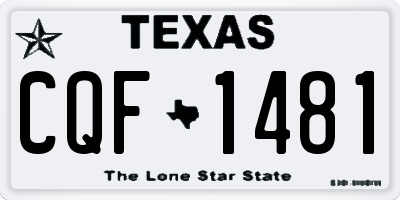 TX license plate CQF1481