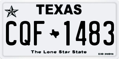 TX license plate CQF1483