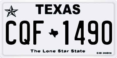 TX license plate CQF1490