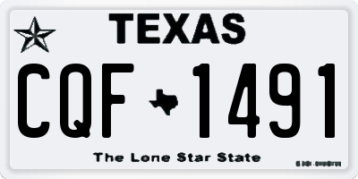 TX license plate CQF1491