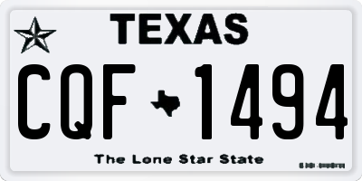 TX license plate CQF1494
