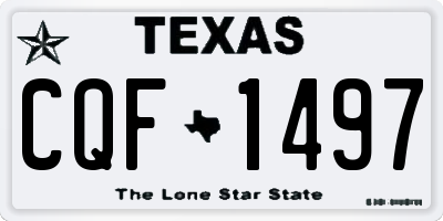 TX license plate CQF1497