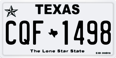 TX license plate CQF1498