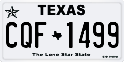 TX license plate CQF1499