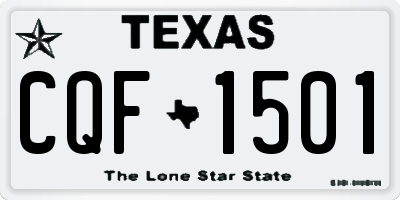 TX license plate CQF1501
