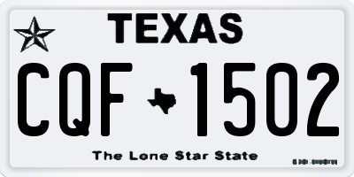 TX license plate CQF1502