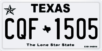 TX license plate CQF1505