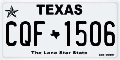 TX license plate CQF1506