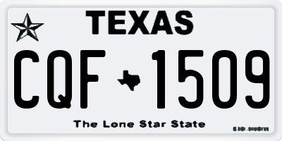 TX license plate CQF1509