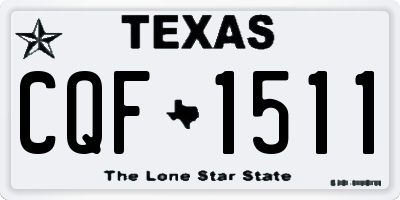TX license plate CQF1511