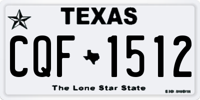 TX license plate CQF1512