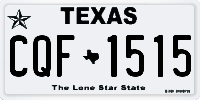 TX license plate CQF1515