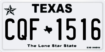 TX license plate CQF1516