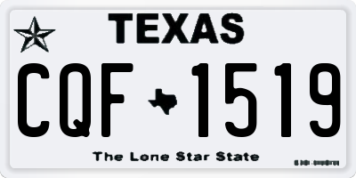 TX license plate CQF1519